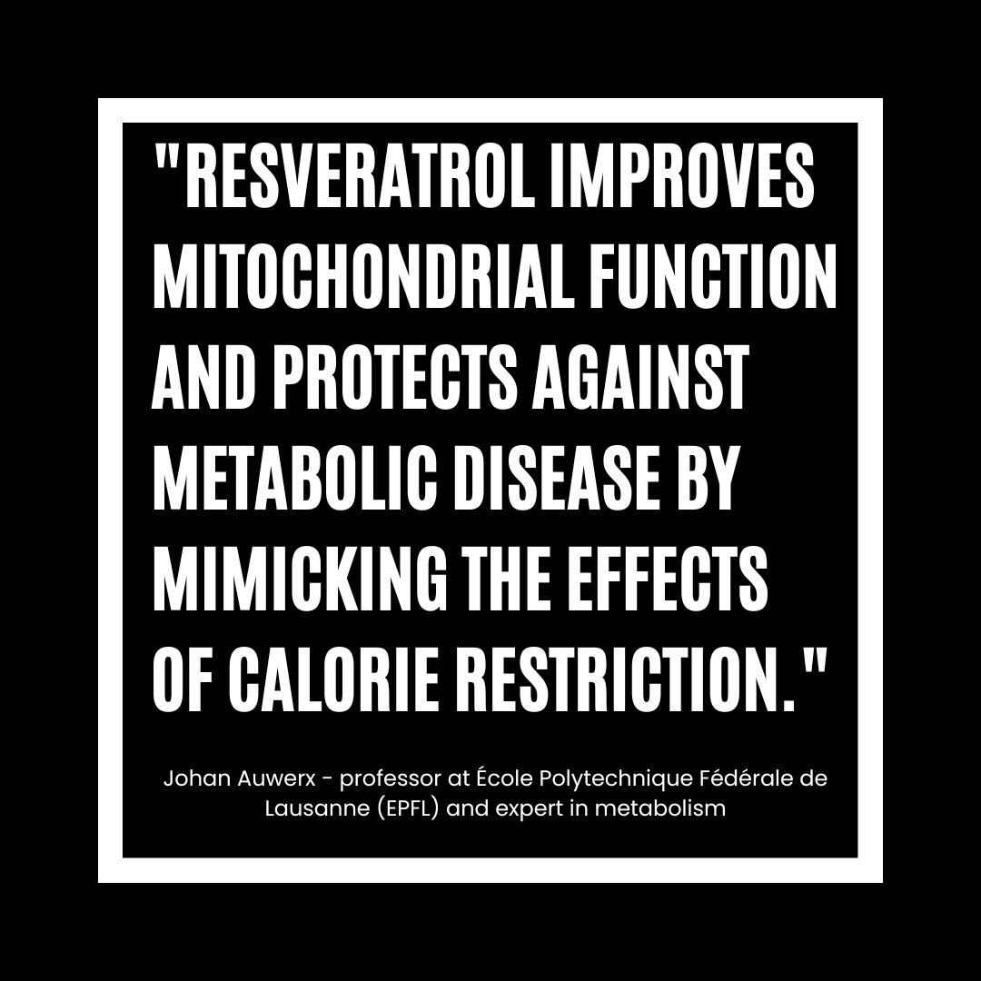 a quote about reveratrol by Johan Auwerx, Professor