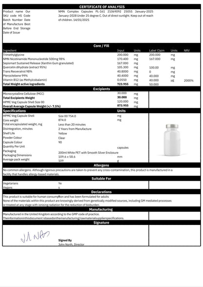 NMN,TMG and Resveratrol Supplement