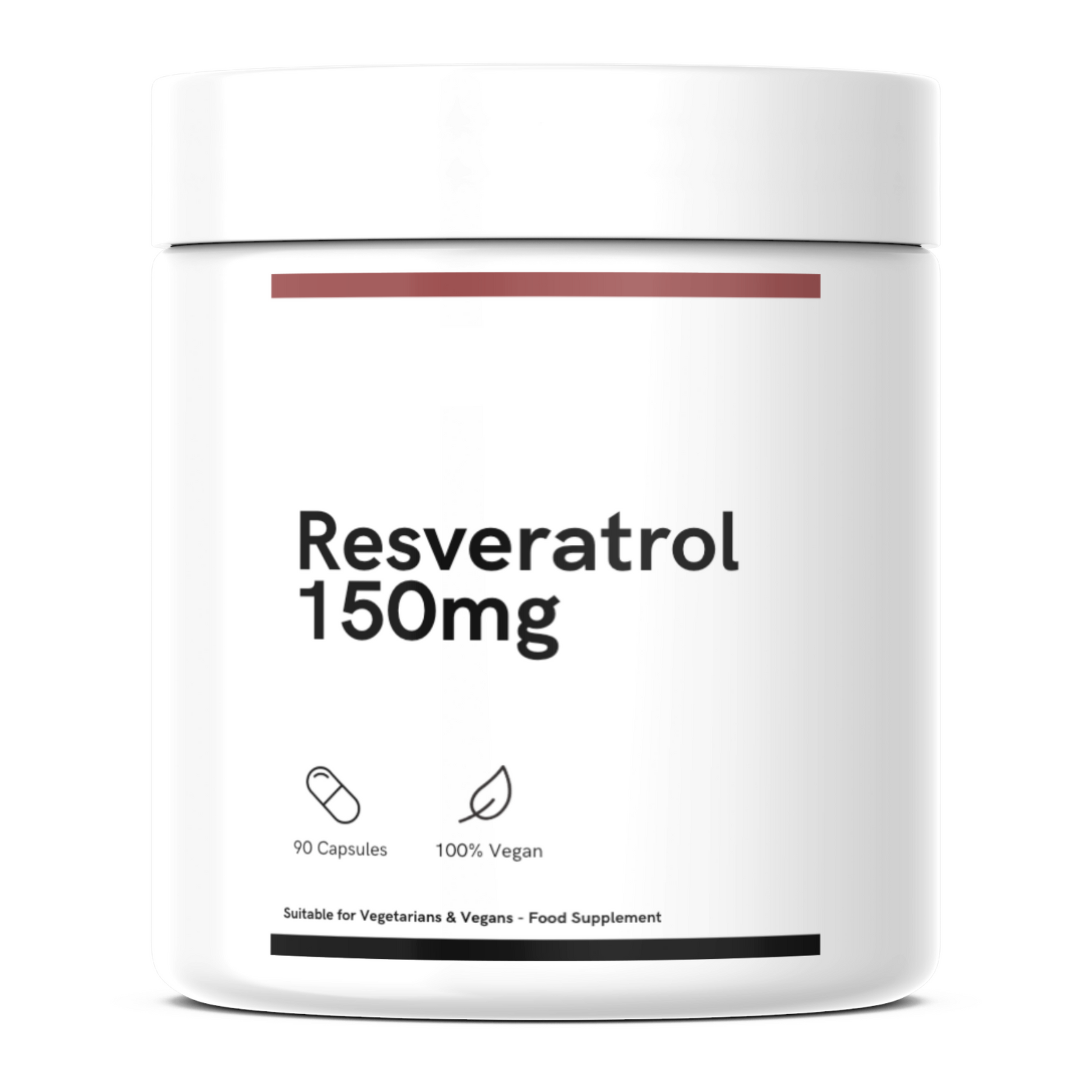 a bottle of our resveratrol supplement on a white background