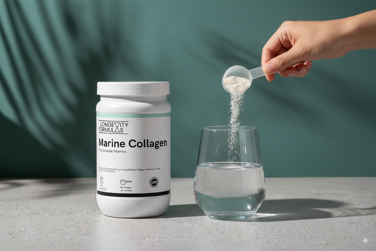 Marine Collagen Powder with Hyaluronic Acid & Essential Vitamins
